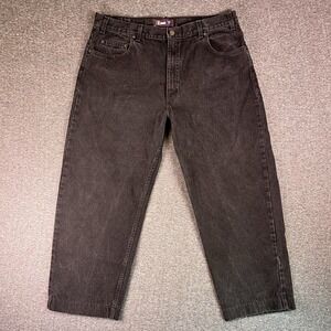 Vintage‎ 90s Arizona Jeans Mens 38x27.5 Black Loose Fit Grunge Cotton Denim Y2k